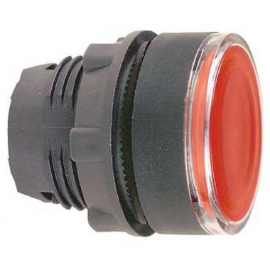 T�te Bouton Poussoir - Lumineux - Affleurant - Rouge - Schneider ZB5AW343