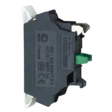 Bloc Contact - Simple - 1NO - 3A - Bornes auto - Schneider ZBE1015
