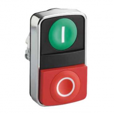 T�te Bouton Poussoir double - Marquage I / 0 - Schneider ZB4BL7341