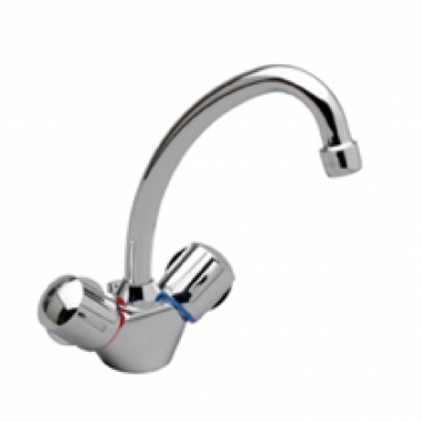 M�langeur de lavabo - ULYSSE - Bec tube orientable et tirette - Chrom� - Porcher D1703AA