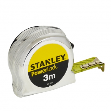 Mtre Ruban - Stanley Powerlock Micro - Longueur 3 Mtres x 19 mm - Stanley 0-33-522