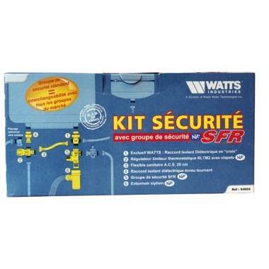 Groupe de s�curit� - Pour chauffe eau - Complet -  SFR r�f 2254604 - Watts Industries 2254604