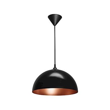 Luminaire suspendu - Aric COMO - E27 - Noir - Int�rieur cuivr� - Sans Lampe - Aric 4210