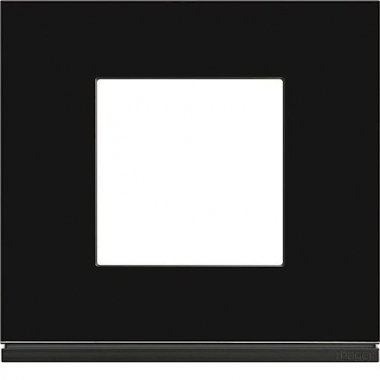 Plaque - 1 poste - Midnight Glass - Hager Gallery WXP4102