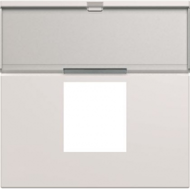 Enjoliveur - Prise RJ45 - Porte �tiquette - 2 modules - Pure - Hager Gallery WXD206B