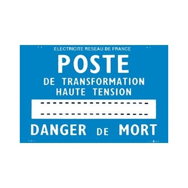 Plaque - Alu - ERDF PR10 18 CARACTERES - CATU APR-10-8