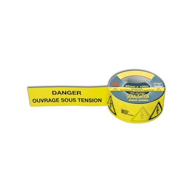 Ruban adh�sif - DANGER OUVRAGE SOUS TENSION - CATU AT-5003