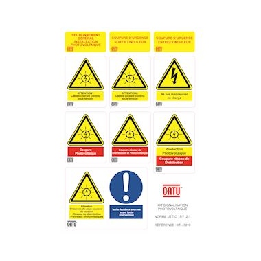 Kit de signalisation - Photovoltaique - CATU AT-7010