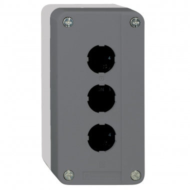 Bo�te � boutons vide - Harmony XALD - Pour XB5 - 3 trous - Gris - Schneider electric XALD03