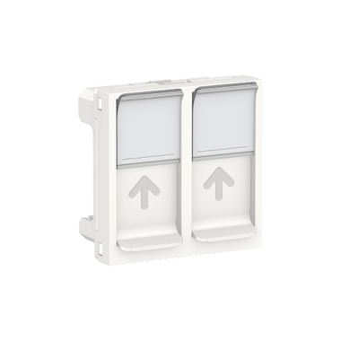 Prise RJ45 - Double - S-One - 2 Modules - Blanc - Schneider Unica NU942018