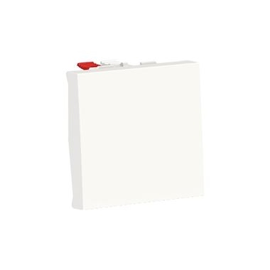 Bouton poussoir - 2 Modules - NO - 10A - Bornes auto - Blanc - Schneider Unica NU320618F