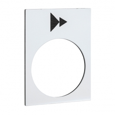 Etiquette - Harmony -  30 x 40 mm - Blanc - Mont�e ou droite / PV et GV - Schneider electric ZB2BY4903