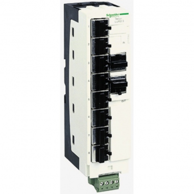 R�partiteur Modbus - 10 connecteurs RJ45 et 1 bornier � vis - Tesys U - Schneider electric LU9GC3