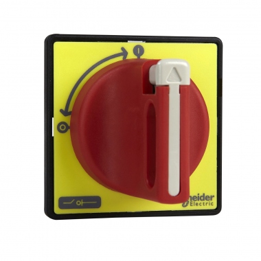 Commande rotative frontale - Tesys vario - Pour V3 et V4 - Poign�e rouge - Schneider electric KCF2PZ
