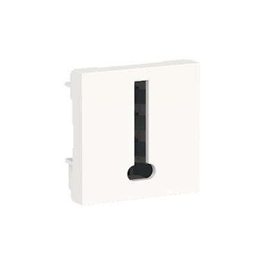 Prise t�l�phone - En T - 2 Modules - Blanc - Schneider Unica NU349618