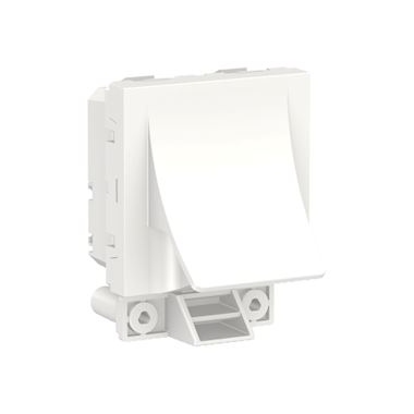 Sortie de cable - 2 Modules - 6 � 12 mm - Blanc - Schneider Unica NU386218