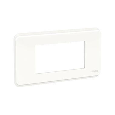 Plaque de finition - Blanc - 4 Modules - Schneider Unica Pro NU411418