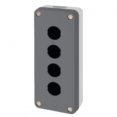 Bo�te � boutons vide - Harmony XALD - Pour XB5 - 4 trous - Gris - Schneider electric XALD04