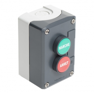 Boite � bouton - Harmony XAL - 2 Bouton poussoir - Vert et rouge - Schneider electric XALD224