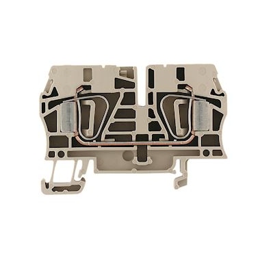 Bloc de jonction - Passage - A ressort - ZDU - 6 mm� - 800V - 41A - Beige fonc� - Weidmuller 1608620000