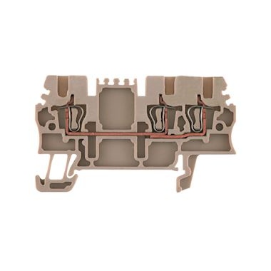 Bloc de jonction - Passage - A ressort - ZDU - 1.5 mm� - 17.5A - Beige fonc� - Weidmuller 1775530000
