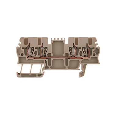 Bloc de jonction - Passage - A ressort - ZDU - 1.5 mm� - 17.5A - Beige fonc� - Weidmuller 1775580000
