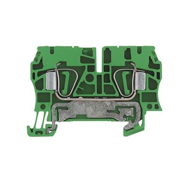 Bloc de jonction - A ressort - 4 mm� - 480A - Vert / jaune - Weidmuller 1632080000