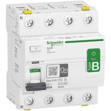 Interrupteur diff�rentiel - Acti9 iID - 4 P�les - 40A - 30 mA - Type B - Schneider electric A9Z61440