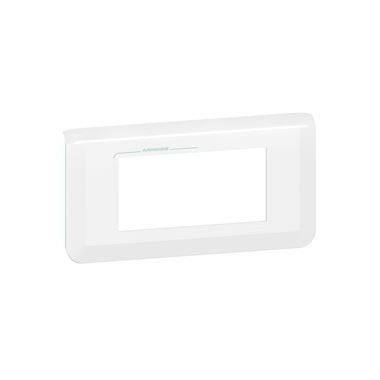 Enjoliveur - 4 Modules - Horizontal - Blanc - Antimicrobien - Legrand Mosaic 078724L
