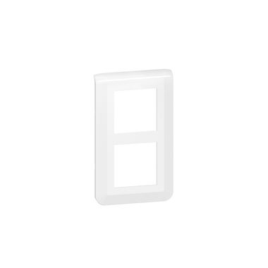 Enjoliveur - 2 x 2 Modules - Blanc - Vertical - Entraxe 57 mm - Legrand Mosaic 078854L
