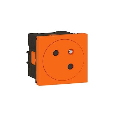 Prise de courant - 2P+T - Surface - Orange - Legrand 077189L