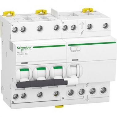 Disjoncteur diff�rentiel - IDD40N - TDG - 3P+N - 32A - Courbe C - 30 mA - Type ASI - 10 kA - Schneider Electric A9DX3732