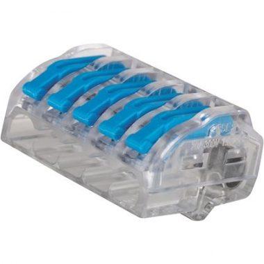 Borne de connexion - A leviers - 5 entr�es - 0.2 � 4 mm� - Boite de 300 - Bizline 103415