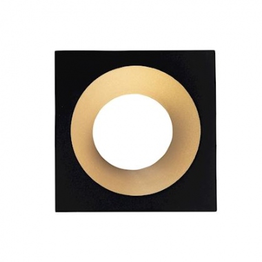 Collerette - Pour spot Europole LED UP UNI E+A - Carr� - Noir et Dor� - Fixe - Europole 5785D