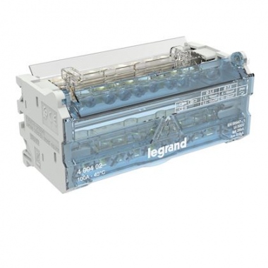 R�partiteur modulaire - 2 P�les - 100A - 6 modules - Legrand 400402