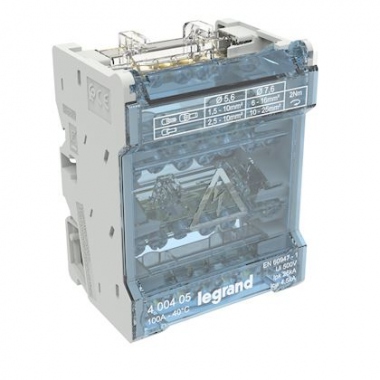 R�partiteur modulaire - 4 P�les - 100A - 4 modules - Legrand 400405
