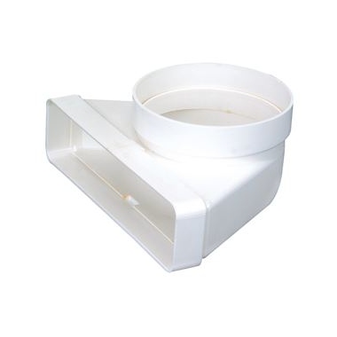 Coude verticale mixte - 55 x 220 vers rond 125 mm - Atlantic 460011