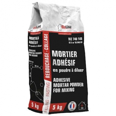 Mortier adhsif - En poudre - En sac de 5 Kg - Bizline 740148