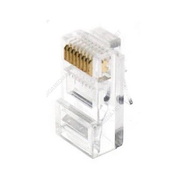 Connecteurs - Modular - 8 Points / 8 Contacts - CAT5E/CAT6 - Pour cable rigide - Lot de 10 - GigaMdia MJ8EP8CR