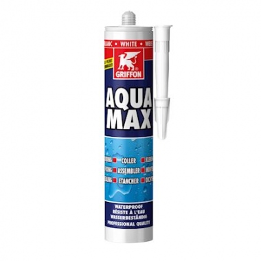 Mastic colle - Griffon AQUA MAX - Sp�cial piscine - Blanc - Cartouche de 425 grammes - Griffon 6308214