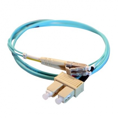 Cordon optique - Duplex SC/LC - OM3 - 1 M�tre - Turquoise - COLS - Legrand 032612