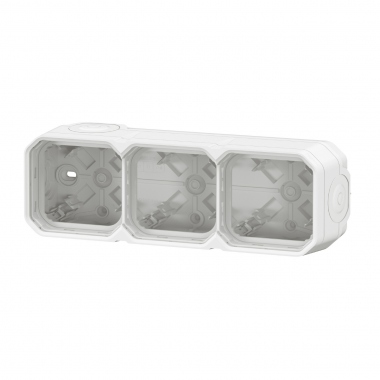 Boitier saillie - 3 postes - Horizontal ou vertical - Blanc - Legrand Plexo 069688L