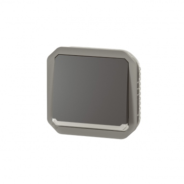 Bouton poussoir inverseur - NO/NC - Lumineux - Anthracite - Composable - Legrand Plexo 069816L