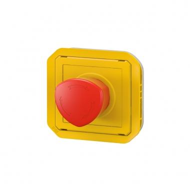Arret urgence - Coup de poing - 1/4 de tour - Composable - Legrand plexo 069549L