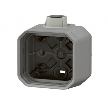 Boitier saillie - 1 poste - Avec 1 Entr�e PG16 - Gris - Legrand Plexo 069652L