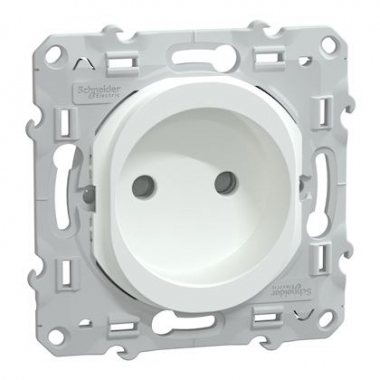 Prise - 2 P�les - R�novation - 16A - Blanc - Schneider Electric S320033