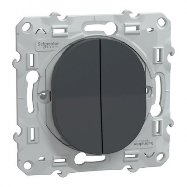Va et vient - Double - 10A - Anthracite - Schneider Electric S340214