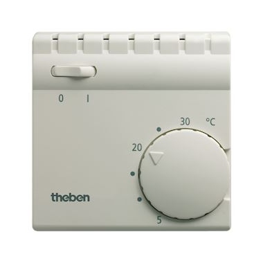 Thermostat ambiance - 1 contact NO - Avec Interrupteur marche / arret - Theben 7050001