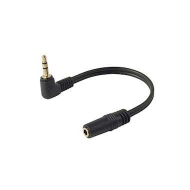 Adaptateur - Jack 3.5 mm 90 Degr�s M�le / Jack 3.5 mm Femelle - 10 Cm - Erard 1521