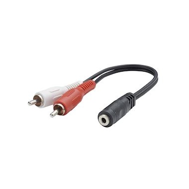 Adaptateur - 2 RCA M / JACK 3.5 mm F - 20CM - Erard 1583